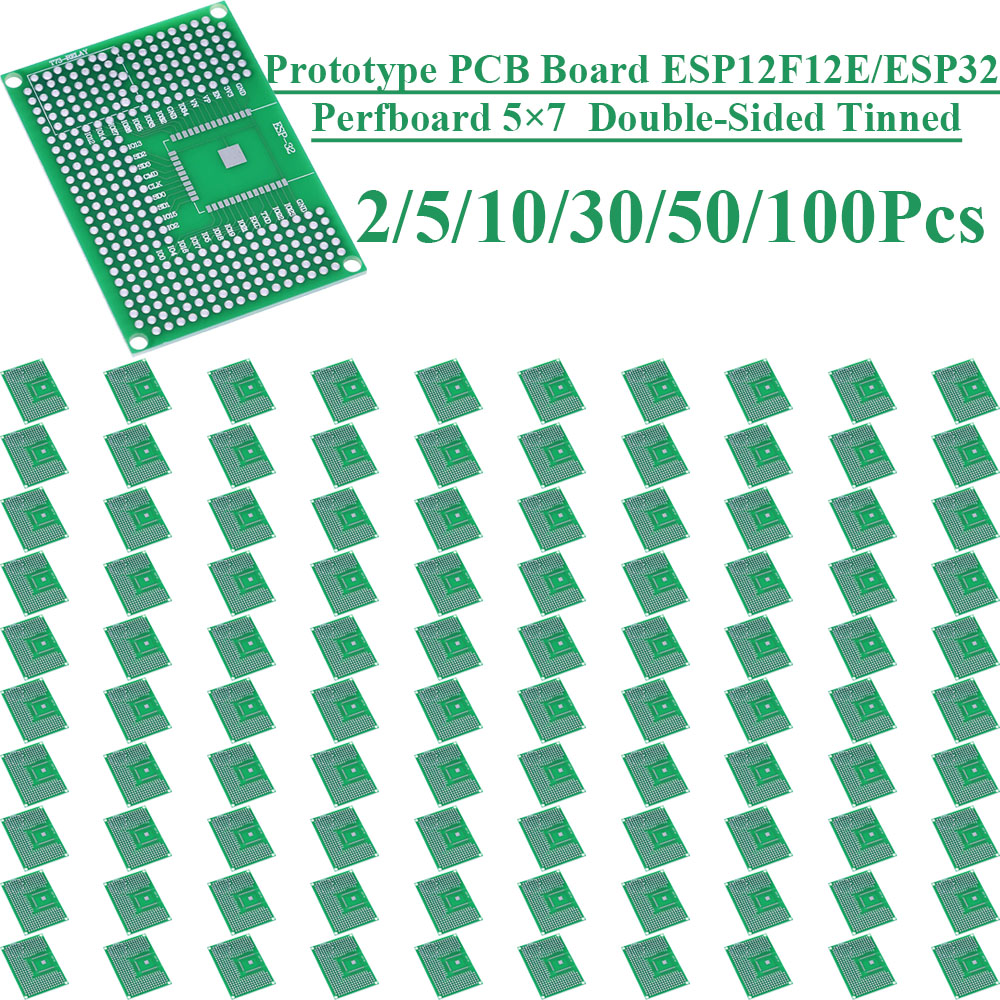 Pcb Prototyping Board - 2-100 шт. двусторонних оловянных плат-прототипов 5x7