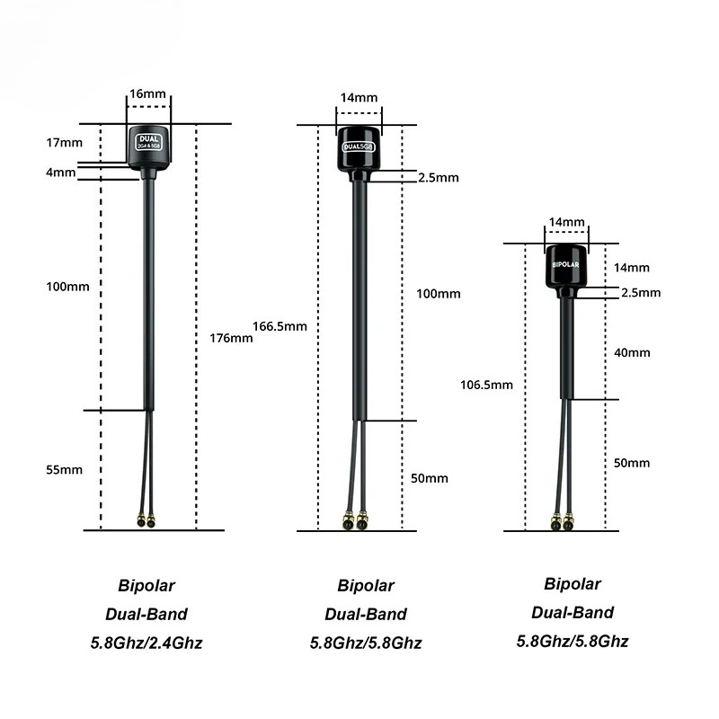 Antenna 2.4Ghz - Двухдиапазонная антенна Flywoo UFL 5,8 ГГц/2,4