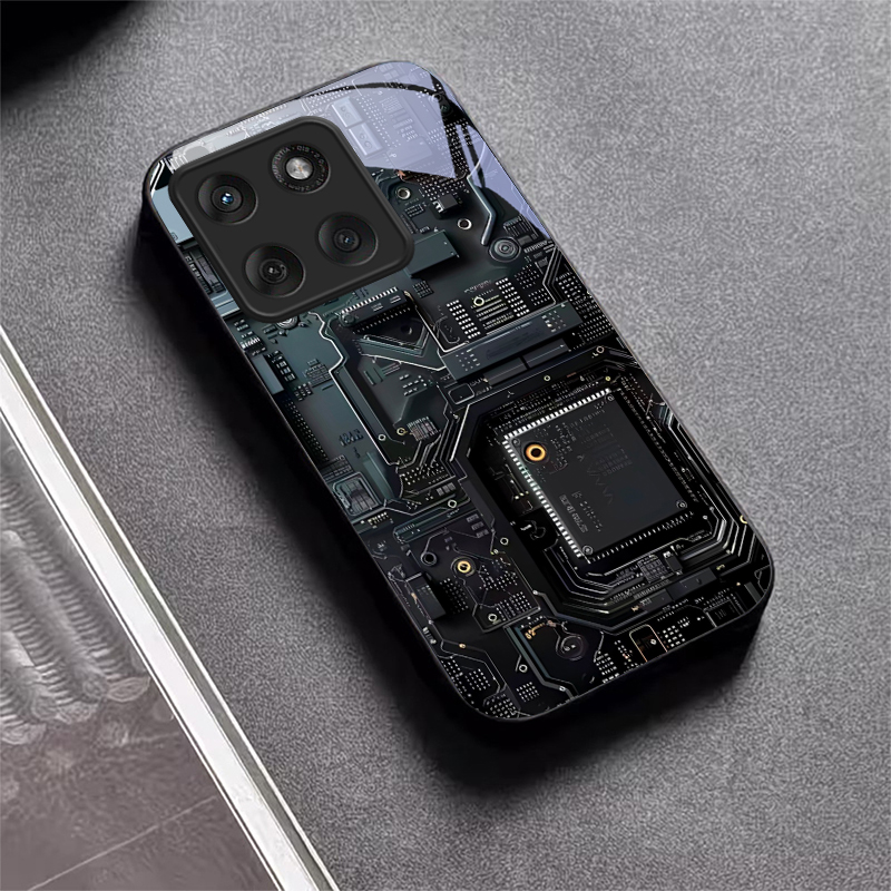 Proto Board - Черный стеклянный чехол для телефона Motorola
