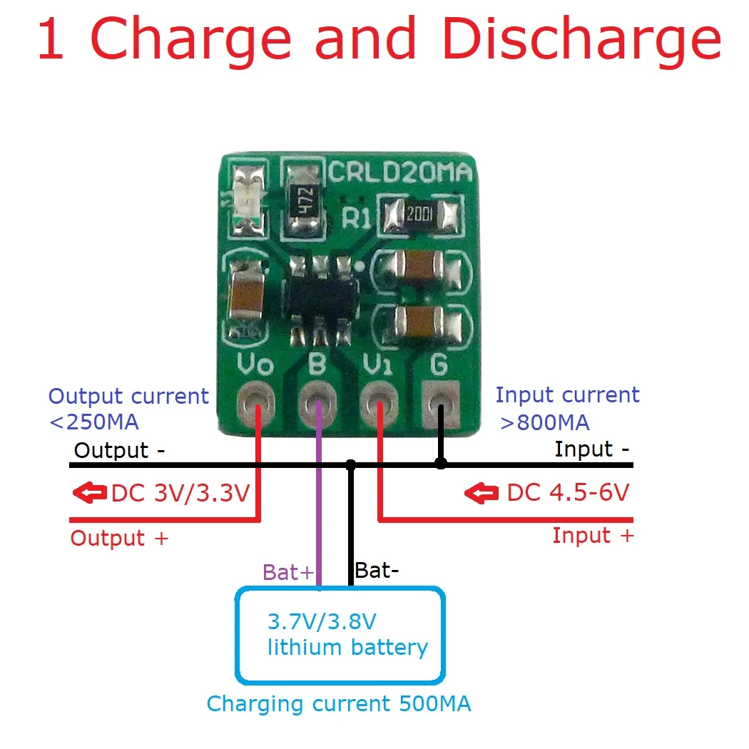Li Ion Charger Module - 5X CRLD20MA Мини 2 в 1