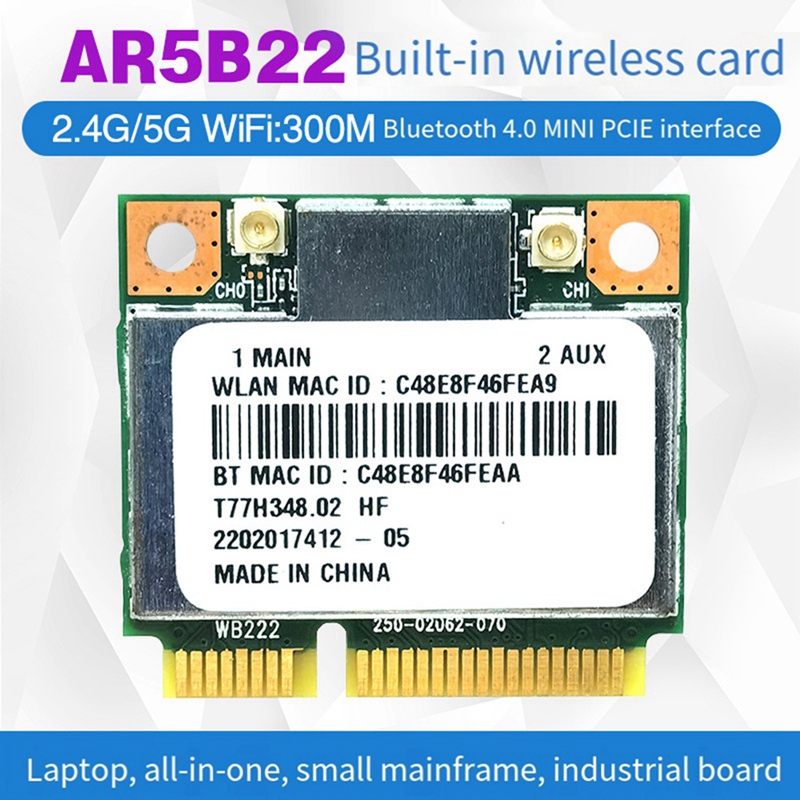 AR5B22 AR9462 WiFi-карта + вну – обзор и цена Antenna 2.4Ghz