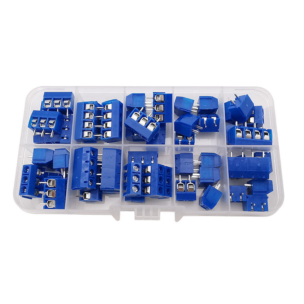 50 шт./коробка KF301, 5 мм, 2P – обзор и цена Screw Terminal Block